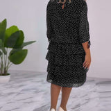 ELINA™ - Dotted Elegance Dress