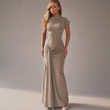 JARA™ - Elegant Ruched Bodycon Wrap Maxi Dress