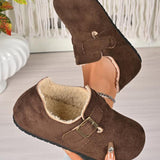 OPHELIA™ - Women’s Faux Leather Winter Shoes Plush Lined Casual Flats