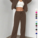 KELSEA™ - Casual Tracksuit Set for Women Zipper Jacket & Natural Waist Pants