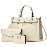 ALENOR™ – Crocodile Embossed Large Capacity Crossbody Handbag Set