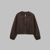 OVALIE™ - Chic Long Sleeve Zipper Crop Top Jacket