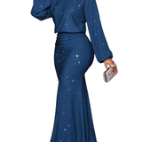 NEGGIE™ - Women’s Elegant Mermaid Hem Long Sleeve Bodycon Dress