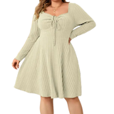 VICTORIA™ – Cozy A-Line Ribbed Dress