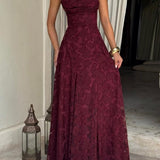 MABEL™ - Sexy Backless Lace Pattern Long Dress for Events