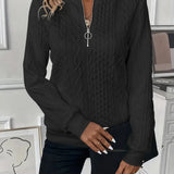 EMMA™ |  Elegant Quarter-Zip Sweater