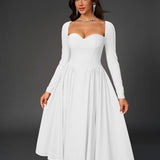 HOLLY™ - Elegant Ruched Tie-Back Sweetheart Neck A-Line Dress for Parties