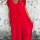 CASSANDRA™ - Trendy V-Neck Jumpsuit
