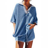 CONNY™ – Casual Striped Knit Summer Two-Piece Set