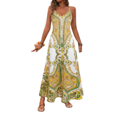 TRISH™ – Elegant Floral Print Sleeveless Dress