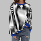 LUKA™ - Casual Long Sleeve Round Neck Striped Shirt