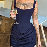 CRISELDA™ - Sexy Fishbone Bodycon Ruched Mini Corset Party Dress