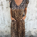 CASSANDRA™ - Trendy V-Neck Jumpsuit