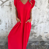 CASSANDRA™ - Trendy V-Neck Jumpsuit