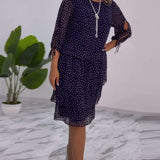 ELINA™ - Dotted Elegance Dress