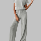 MAGGIE™ - Casual Short Sleeve Top and Pants Set