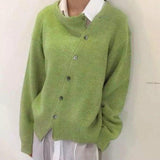 ALYCIA™ - Asymmetric Button Cardigan