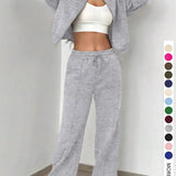 KELSEA™ - Casual Tracksuit Set for Women Zipper Jacket & Natural Waist Pants