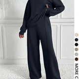BETH™ - Casual Solid Color Sweatshirt & Pants Set for Outdoor Comfort