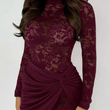 MINDY™ - Elegant Lace Long Sleeve Bodycon Dress Slim-Fitting Evening Dress