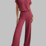 MAGGIE™ - Casual Short Sleeve Top and Pants Set