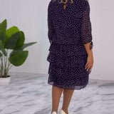 ELINA™ - Dotted Elegance Dress