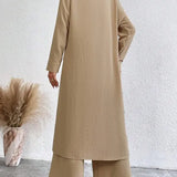 AIMIE™ - Cozy Long Sleeve Top & Wide Leg Trousers Set