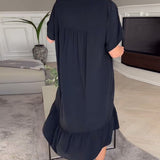 VALORA™ - Chic Sequin Accent Dress
