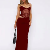 AURA™ - Vestido Justo Sem Mangas Elegante com Recortes e Transparência