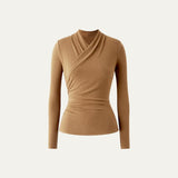 NICA™ - Simple Surplice Long Sleeve Top Medium Length