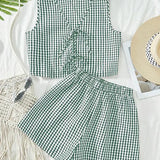 MOESHA™ - Chic Summer Sleeveless Vest and High-Waist Shorts Set