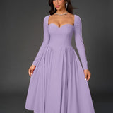 HOLLY™ - Elegant Ruched Tie-Back Sweetheart Neck A-Line Dress for Parties