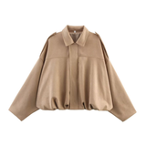MORTIZIA™ – Sophisticated Cropped Contemporary Aviator Jacket