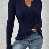 SHASHA™ - Elegant Chic Slim Fit Long Sleeve Round Neck Tops