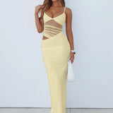 GUADALUPE™ – Classy Sleeveless Cut-Out Bodycon Sheer Dress