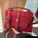 AVANLIE™ - Trendy Contrast Stitching Small Square Shoulder Bag