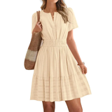 BLOSSOM™ – Boho V-Neck Mini Dress