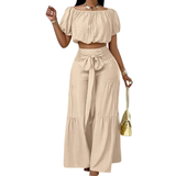 TALLINN™ – Breezy Bow Shoulderless Wide Leg Set