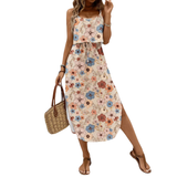 VIVICA™ – Vibrant Printed Spaghetti Strap Dress