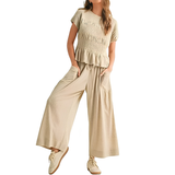 WRENOVA™ – Relaxed Smocked Wide-Leg Lounge Set