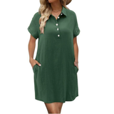 WAVERLY™ – Casual Button-Down Shirt Dress