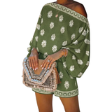 ZINDEL™ – Boho Lantern Sleeve Linen Co-Ord Set