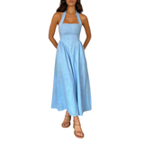KATE™ – Elegant Sleeveless High-Waist Dress