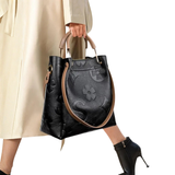 CELINA™ – Embossed Floral Tote & Crossbody Handbag Set