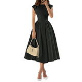 LENNORA™ – Sleek Open-Back Maxi Dress