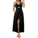 SOLÈNE™ – Sleeveless Spaghetti Strap Maxi Dress