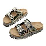 SOLÈNE™ – Rhinestone Cork Footbed Slide Sandals