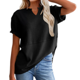 GRACIE™ – Cozy Waffle Knit V-Neck Top