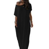 HALLIE™ – Soft Batwing Sleeve Lounge Dress