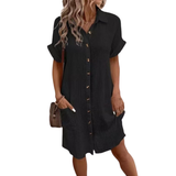 GRACIE™ – Relaxed Button-Down Babydoll Dress